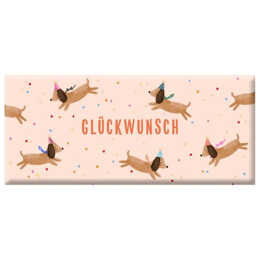 Kleine Schokolade 30g GLÜCKWUNSCH - Hund