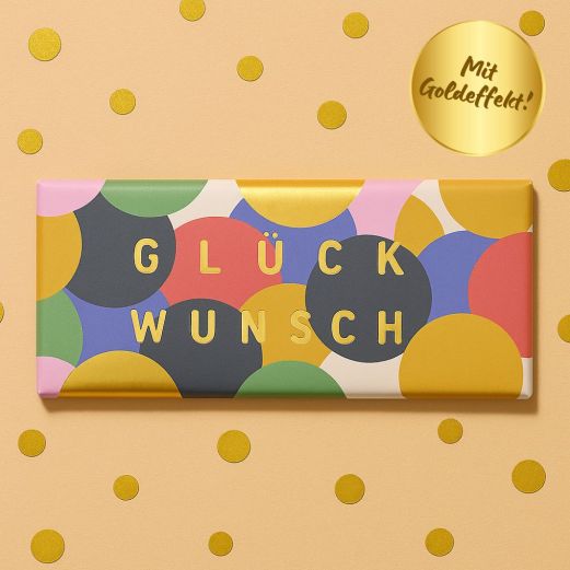 Schokolade 30g GLÜCKWUNSCH - Konfetti