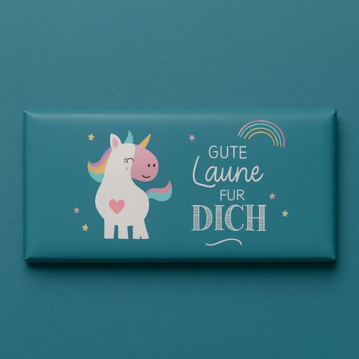 Schokolade 40g GUTE LAUNE FÜR DICH - Einhorn