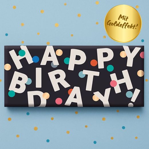 Schokolade 30g HAPPY BIRTHDAY - Konfetti