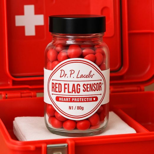 Schokodragees RED FLAG HEART PROTECTIV