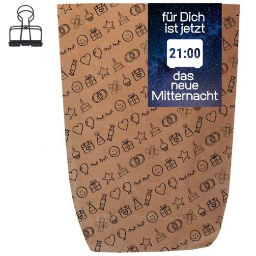 Geschenktüte 21:00 DAS NEUE MITTERNACHT - zum Befüllen