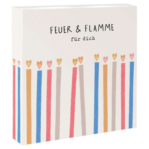 Grosse Zündhölzer FEUER & FLAMME FÜR DICH