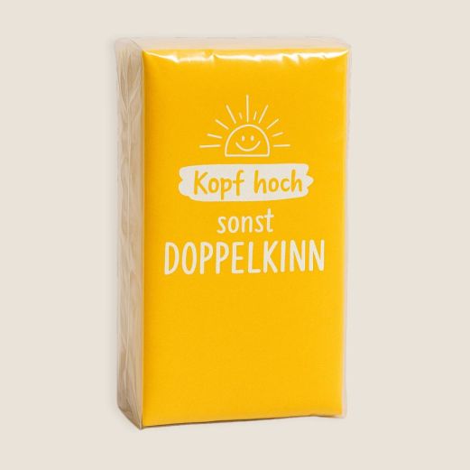 Papiertaschentücher KOPF HOCH SONST DOPPELKINN