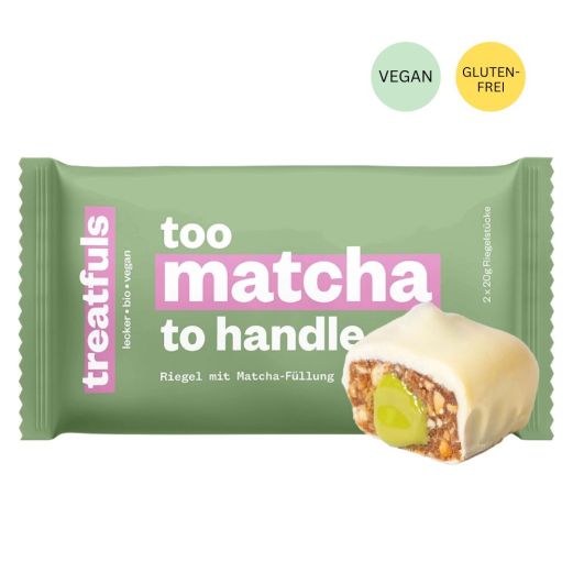 Riegel mit Match-Füllung von Treatfuls „Too matcha to handle