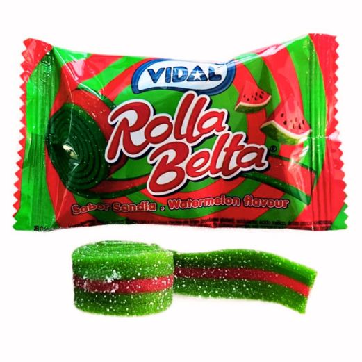 Bunte Fruchtgummirolle VIDAL ROLLA BELTA - Wassermelone