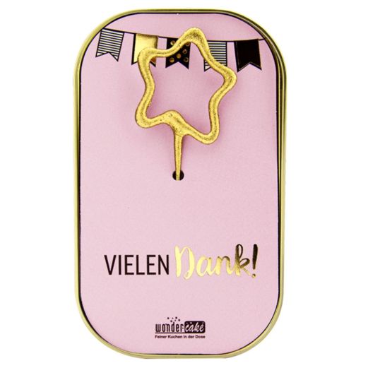 Wondercake Goldfunkeln Edition „Vielen Dank“ – kleines Dankeschön Geschenk