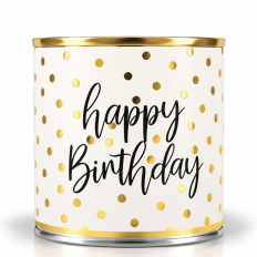 Cancake – Kuchen in der Dose „Happy Birthday“ – Dots (Zitronenkuchen)