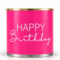 Cancake – Kuchen in der Dose „Happy Birthday“ - neon pink