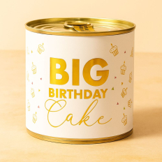Cancake – Kuchen in der Dose „Big Birthday Cake“ – white (Brownie)