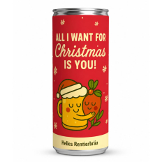 Dosenbier „All I Want For Christmas Is You!“ – Lustiges Weihnachtsgeschenk für Freund