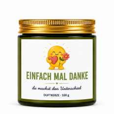 Duftkerze Herzbotschaften – Einfach mal Danke