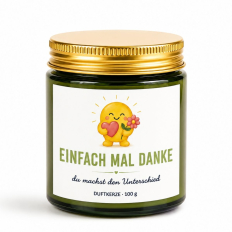 Duftkerze Herzbotschaften – Einfach mal Danke