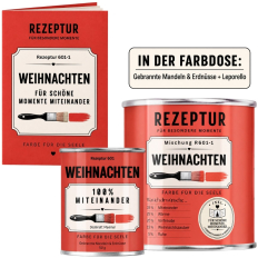 Geschenkset Rezeptur Weihnachten – Farbe für die Seele mit gebrannten Nüssen & Anleitung für ein schönes Fest