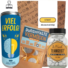Geschenktüte Onboarding – Willkommensgeschenk „Start-Button“ (Set 3)