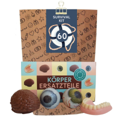Geschenktüte zum 60. Geburtstag – Lustiges Überlebenspaket (Set 3)