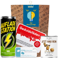 Geschenktüte „Viel Glück & Erfolg“ – Geschenk zur Prüfung oder zum Jobstart (Set 9)