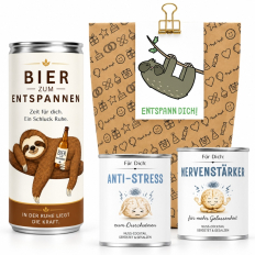 Geschenktüte „Entspann dich!“ (Faultier – Set 8)