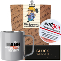 Geschenktüte zum Meistertitel „Glückwunsch zum Meister“ (Set 6)