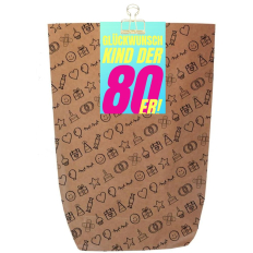 Geschenktüte GLÜCKWUNSCH KIND DER 80er - zum Befüllen