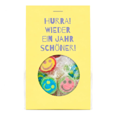 Gute-Laune-Bonbons „Hurra! Wieder ein Jahr schöner!“