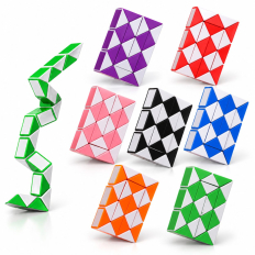 Mini magische Puzzle-Schlange – 3D-Knobelspaß (Farbe nach Zufallsprinzip)