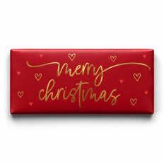 Schokolade 30g Merry Christmas - kleine Herzen