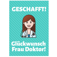 Minicard GLÜCKWUNSCH FRAU DOKTOR!