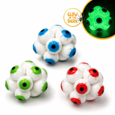 Monsteraugen Flummi mit Glow In The Dark Effekt - Farbe nach Zufallsprinzip
