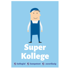 Minicard für Mitarbeiter „Super Kollege“