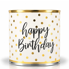 Cancake – Kuchen in der Dose „Happy Birthday“ – Dots (Zitronenkuchen)