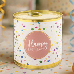 Cancake – Kuchen in der Dose „Happy Birthday“ - Konfetti
