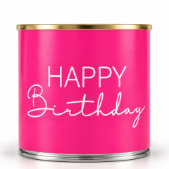 Cancake – Kuchen in der Dose „Happy Birthday“ - neon pink