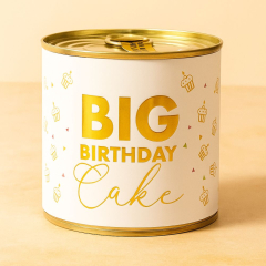 Cancake – Kuchen in der Dose „Big Birthday Cake“ – white (Brownie)