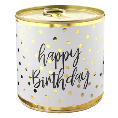 Cancake – Kuchen in der Dose „Happy Birthday“ – Dots (Zitronenkuchen)
