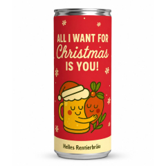 Dosenbier „All I Want For Christmas Is You!“ – Lustiges Weihnachtsgeschenk für Freund