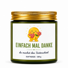 Duftkerze Herzbotschaften – Einfach mal Danke