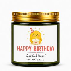 Duftkerze Herzenbotschaften – Happy Birthday