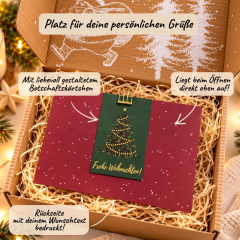 Gefüllte Geschenkbox „Frohe Weihnachten“ – schönes Weihnachtsgeschenk (Lichterkette Set 1)