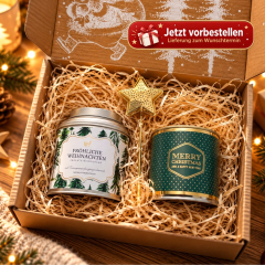 Gefüllte Geschenkbox Weihnachten – Ausgefallenes Weihnachtsgeschenk (Schneekugel – Set 8)