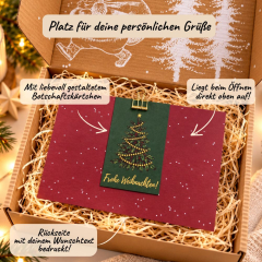 Gefüllte Geschenkbox „Frohe Weihnachten“ – Besonderes Weihnachtsgeschenk (Lichterkette Set 2)