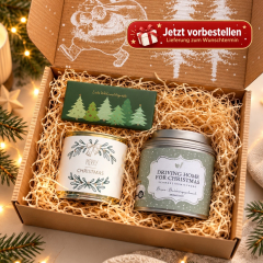 Gefüllte Geschenkbox „Frohe Weihnachten“ – Besonderes Weihnachtsgeschenk (Lichterkette Set 3)