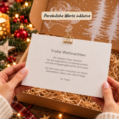 Gefüllte Geschenkbox Weihnachten „Frohe Weihnachten liebes Team“ – Mitarbeitergeschenk (Set 5)