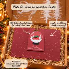 Geschenkbox Weihnachten – Originelles Weihnachtsgeschenk  (Schneekugel – Set 5)