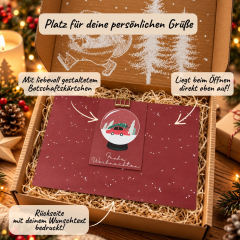 Geschenkbox Weihnachten – Ausgefallenes Weihnachtsgeschenk (Schneekugel – Set 6)