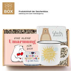Geschenkbox Aufmunterung – Fühl dich fest gedrückt! (Set 2)