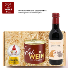 Geschenkbox „Schöne Weihnachten“ - Lustiges Weihnachtsgeschenk (Bär – Set 4)