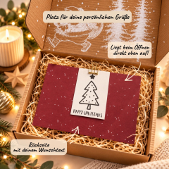Gefüllte Geschenkbox Weihnachten „Happy Christmas“ – Stilvolles Weihnachtsgeschenk (Set 3)