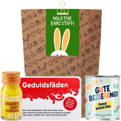 Geschenktüte lustige Aufmunterung „Hold the ears stiff!“ (Set 14)
