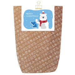 Schöne Geschenkverpackung für Weihnachtsgeschenke „Merry Christmas“ (Motiv Eisbär)